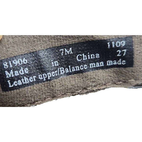 Clarks Slip On Sandal womens Shoe Size 7 Hook/Loop Strap Pewter Leather Upper - Picture 8 of 9